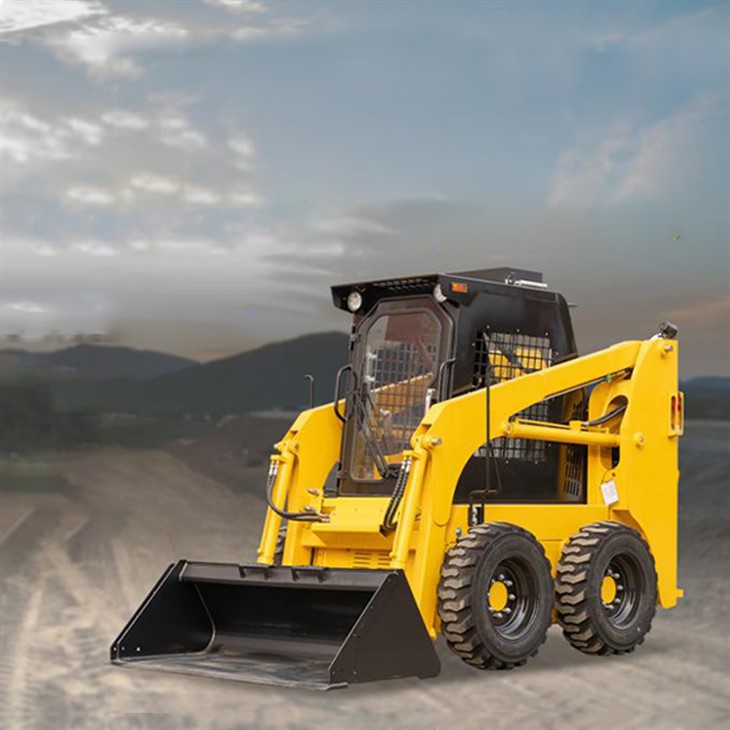0.7 tan Skid Steer Loader Roda Kompak dalam Penggali